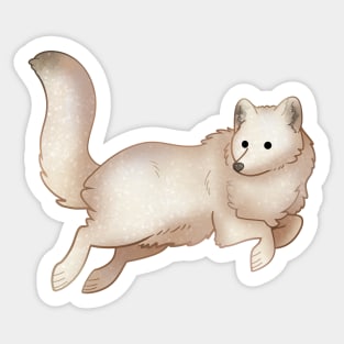 Cozy Arctic Fox Sticker